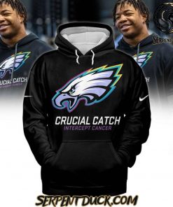 Philadelphia Eagles Crucial Catch Intercept Cancer Hoodie