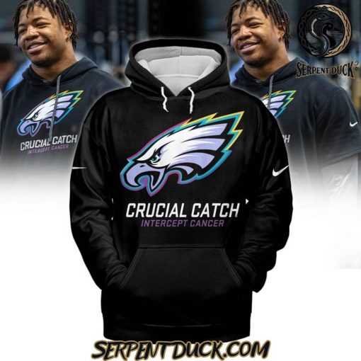 Philadelphia Eagles Crucial Catch Intercept Cancer Hoodie