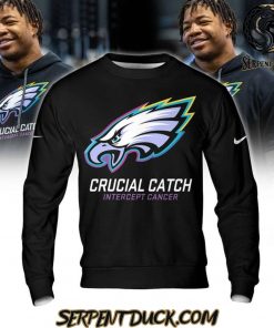 Philadelphia Eagles Crucial Catch Intercept Cancer Sweatshirt