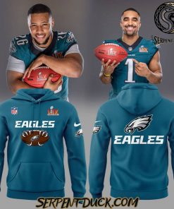 Philadelphia Eagles Midnight Green Super Bowl LIX Game Player Hoodie