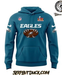 Philadelphia Eagles Midnight Green Super Bowl LIX Game Player Hoodie