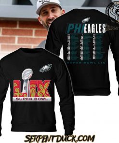 Philadelphia Eagles Super Bowl LIX Black Sweatshirt