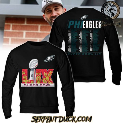 Philadelphia Eagles Super Bowl LIX Black Sweatshirt