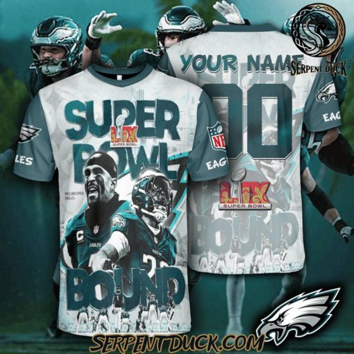 Philadelphia Eagles Super Bowl LIX Bound Personalized Shirt