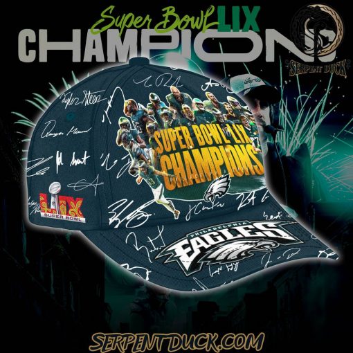 Philadelphia Eagles Super Bowl LIX Champions 2025 Signature All Team Classic Cap