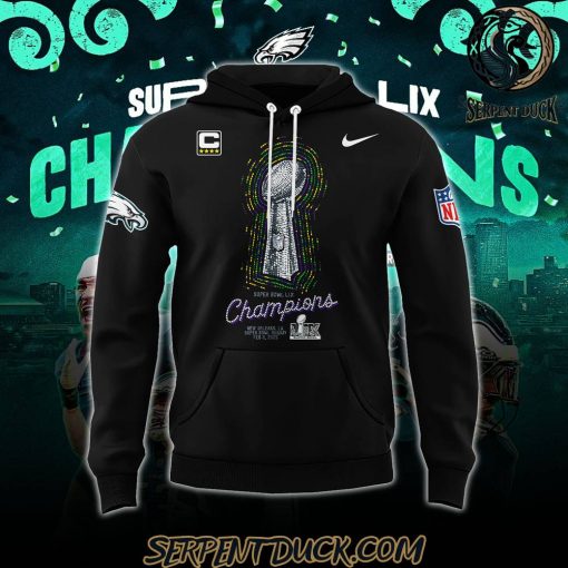 Philadelphia Eagles Super Bowl LIX Champions 2025 Signature All Team Hoodie