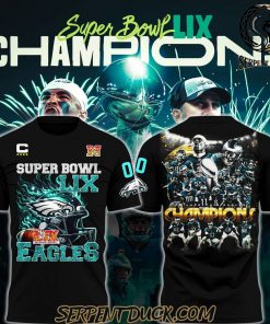 Philadelphia Eagles Super Bowl LIX Eagles Champions Custom Number Black Shirt