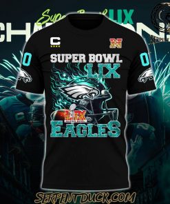 Philadelphia Eagles Super Bowl LIX Eagles Champions Custom Number Black Hoodie