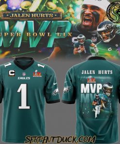 Philadelphia Eagles Super Bowl LIX MVP Jalen Hurts Football Jersey