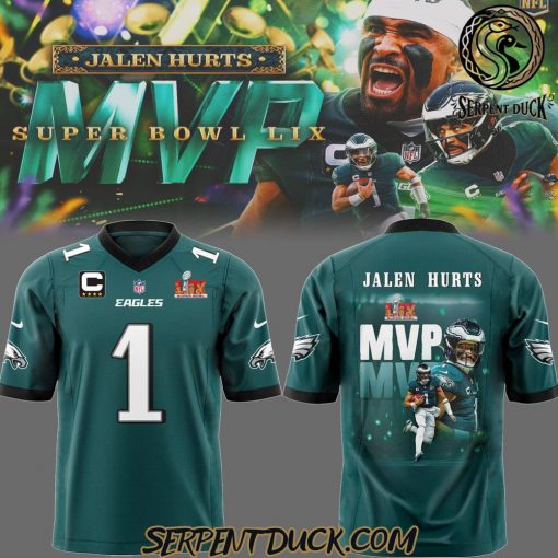 Philadelphia Eagles Super Bowl LIX MVP Jalen Hurts Football Jersey