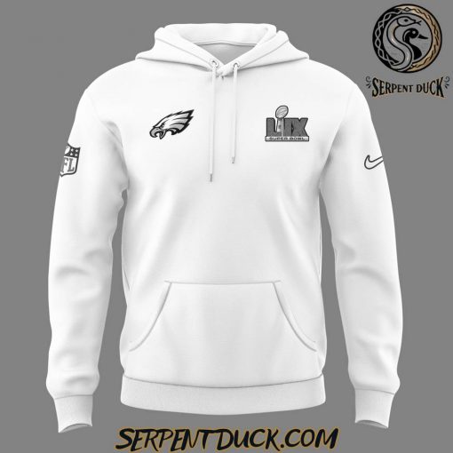 Philadelphia Eagles Super Bowl LIX White Hoodie