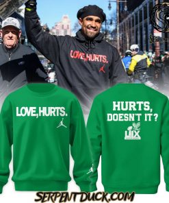 Philadelphia Eagles x Love, Hurts. Green SweatShirt