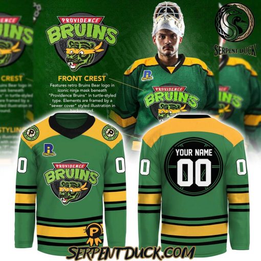 Providence Bruins Turtle Powered RI Comic Hockey Jersey