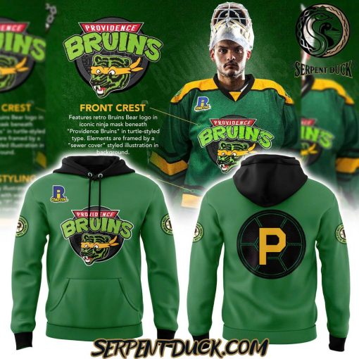 Providence Bruins Turtle Powered RI Comic Hoodie