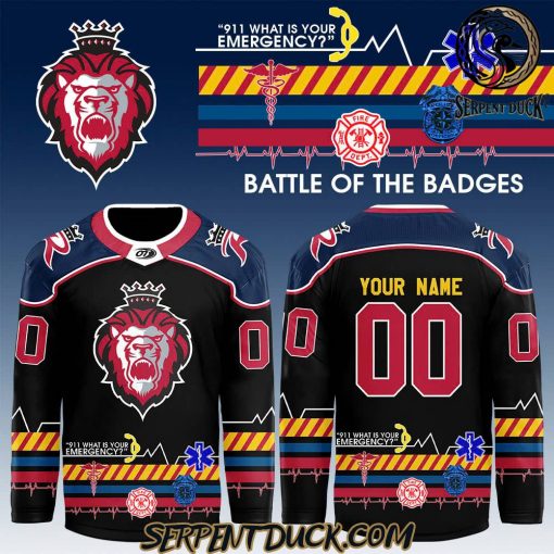 Reading Royals Battle of the Badges 2025 Custom Hockey Jersey