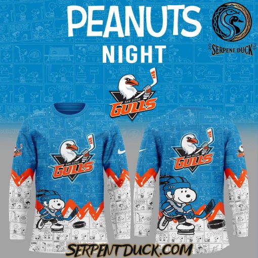 San Diego Gulls 75th Anniversary of Peanuts Hockey Jersey