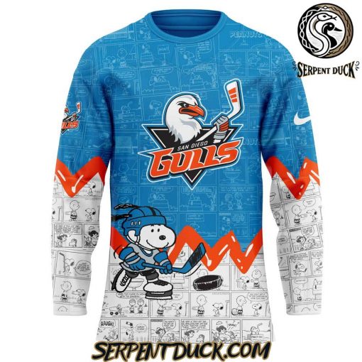 San Diego Gulls 75th Anniversary of Peanuts Hockey Jersey