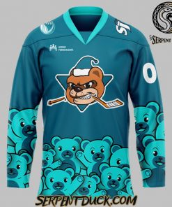 San Jose Barracuda Teddy Bear Toss Custom Hockey Jersey