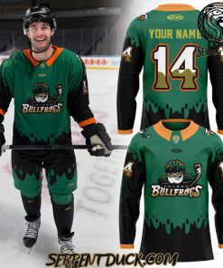 Toledo Walleye Bullfrogs Uniform Custom Hockey Jersey