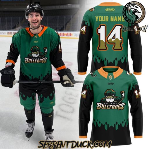 Toledo Walleye Bullfrogs Uniform Custom Hockey Jersey