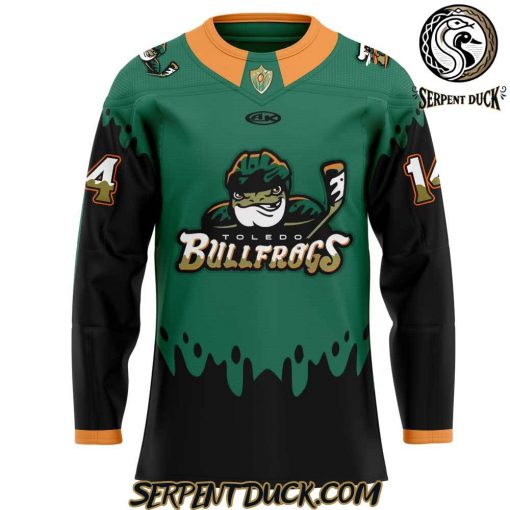 Toledo Walleye Bullfrogs Uniform Custom Hockey Jersey