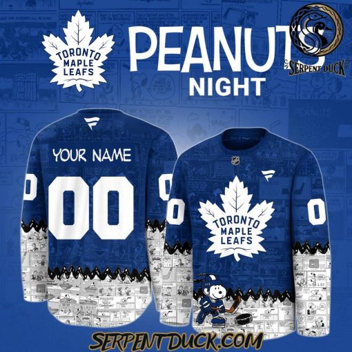 Toronto Maple Leafs 75th Anniversary of Peanuts Snoopy Hockey Jersey