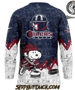 Tulsa Oilers 75th Anniversary of Peanuts Custom Hockey Jersey