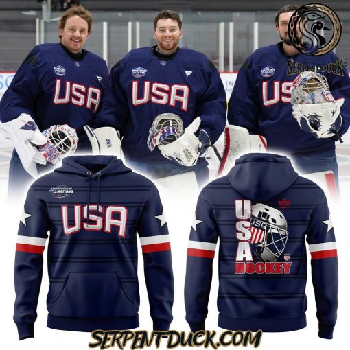 USA Hockey 2025 4 Nations Face Off Defender Poly Navy Hoodie