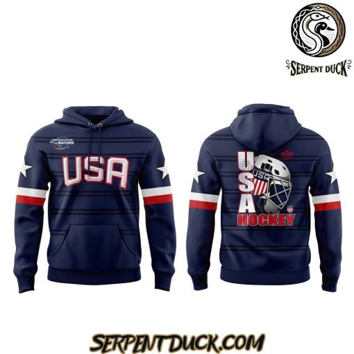 USA Hockey 2025 4 Nations Face Off Defender Poly Navy Hoodie