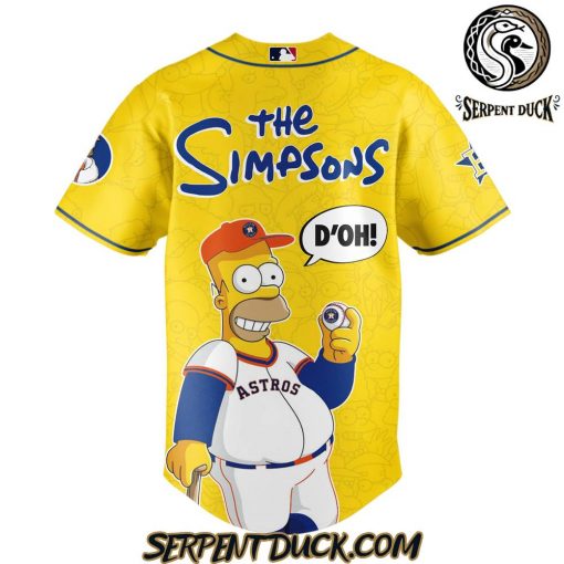 The Simpsons x MLB Houston Astros Limited Edition Baseball Jersey