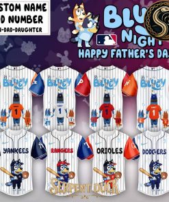 All Team MLB X Bluey Happy Fathers Day Jersey