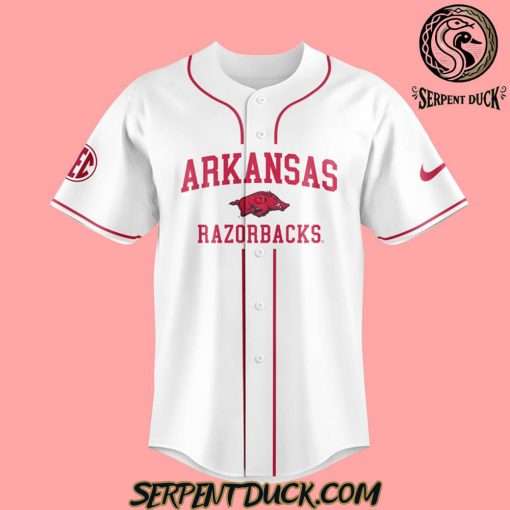 Arkansas Razorback Baseball 2025 First To 40 Baseball Jersey