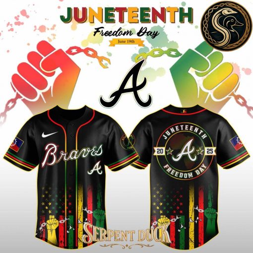 Atlanta Braves Juneteenth Freedom Day Baseball Jersey