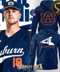 Auburn Tigers MLB Throwback Logo Navy Hoodie
