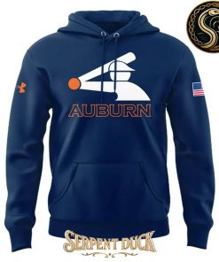 Auburn Tigers MLB Throwback Logo Navy Hoodie