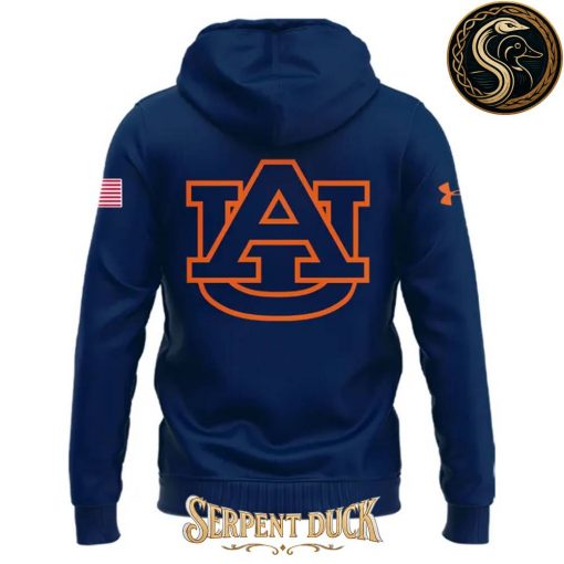Auburn Tigers MLB Throwback Logo Navy Hoodie