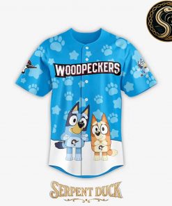 Fayetteville Woodpeckers Bluey At The Ball Park Baseball Jersey