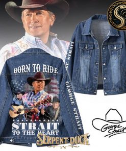 George Strait King of Country Born To Ride Strait To The Heart Denim Jacket