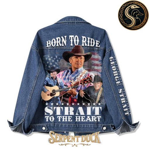 George Strait King of Country Born To Ride Strait To The Heart Denim Jacket