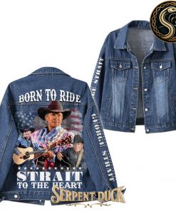 George Strait King of Country Born To Ride Strait To The Heart Denim Jacket