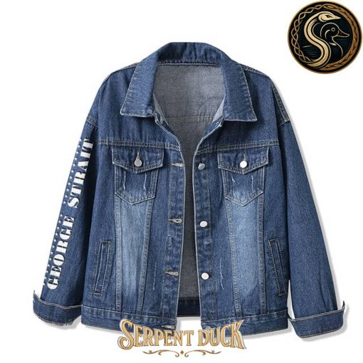 George Strait King of Country Born To Ride Strait To The Heart Denim Jacket