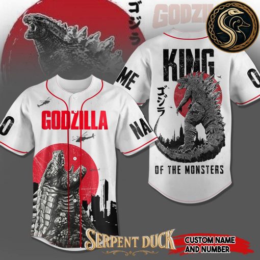 Godzilla King Of The Monters Custom Baseball Jersey