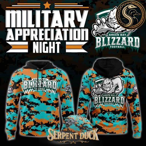 Green Bay Blizzard Military Nights Hoodie