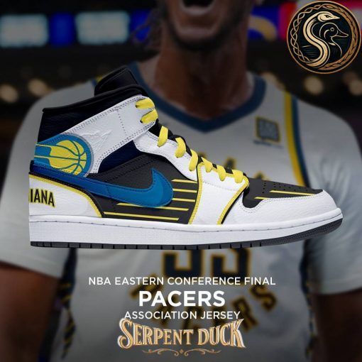 Indiana Pacers NBA Eastern Conference Final Association Jersey Air Jordan 1 Sneaker