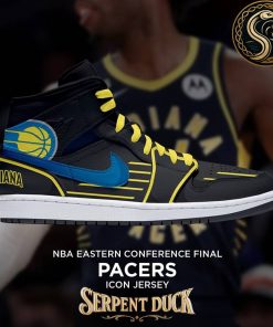 Indiana Pacers NBA Eastern Conference Final Icon Jersey Air Jordan 1 Sneaker