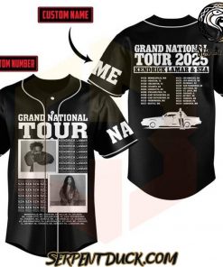 Kendrick Lamar x SZA Grand National Tour 2025 Baseball Jersey