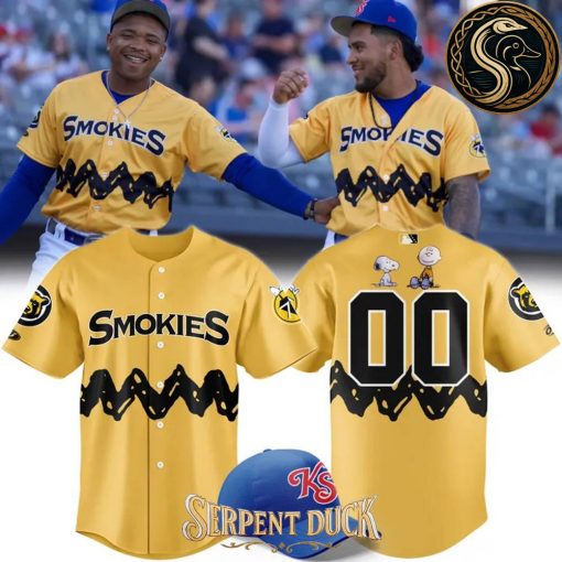 Knoxville Smokies 2025 Peanuts Night Baseball Jersey