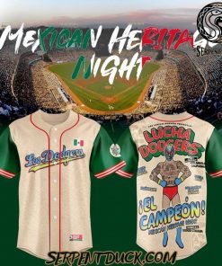 Los Angeles Dodgers x Lucha Dodgers Mexican Heritage Night Baseball Jersey