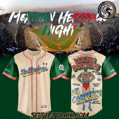 Los Angeles Dodgers x Lucha Dodgers Mexican Heritage Night Baseball Jersey