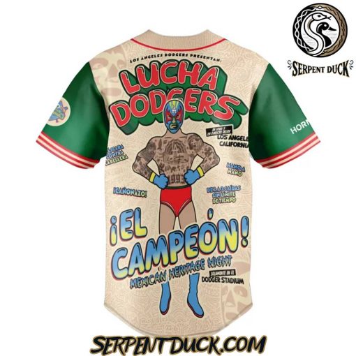 Los Angeles Dodgers x Lucha Dodgers Mexican Heritage Night Baseball Jersey